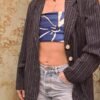 vintage blue-black stripped blazer