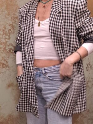 vintage pied de coq blazer