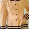 vintage butter yellow blazer with black details