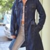 vintage denim trenchcoat