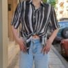 vintage viscose stripped shrt