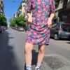 vintage floral silk slip on midi dress (magenda, pink, green ,yellow)