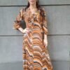 70's vintage psychedelic maxi dress