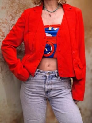 vintage Denny Rose red blazer