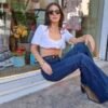 vintage tyrolean white top