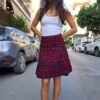 vintage mini flare skirt(burgundy, purple, black)