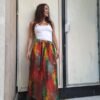 vintage boho viscose maxi skirt