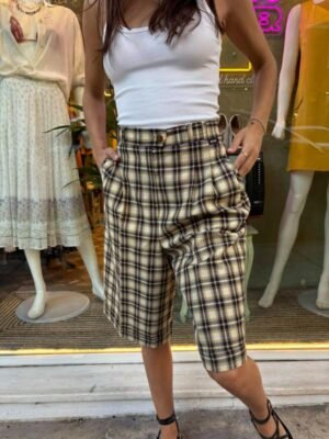 vintage plaid bermuda shorts