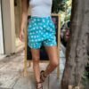 vintage ciel & white polka dot shorts