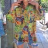 vintage silk crazy patterned shirt