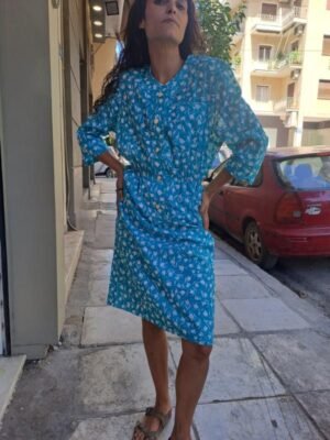 80's vintage semi sheer floral ciel midi dress half button up