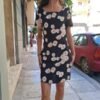 vintage semi sheer black floral mini dress