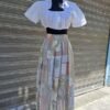 80's vintage patterned maxi skirt