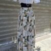 vintage viscose floral maxi skirt