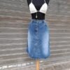 vintage denim A line midi skirt