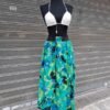 80's vintage floral midi skirt with pockets