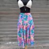 80's vintage floral midi skirt