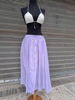 vintage silk maxi lilac skirt