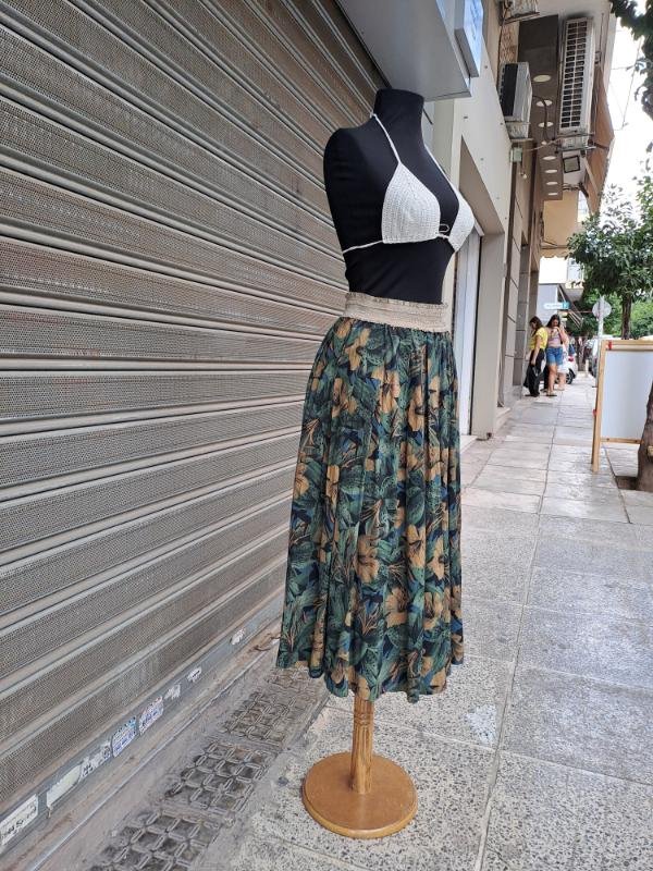 vintage viscose floral maxi skirt - Image 4