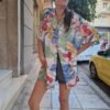 vintage viscose sheer floral shirt