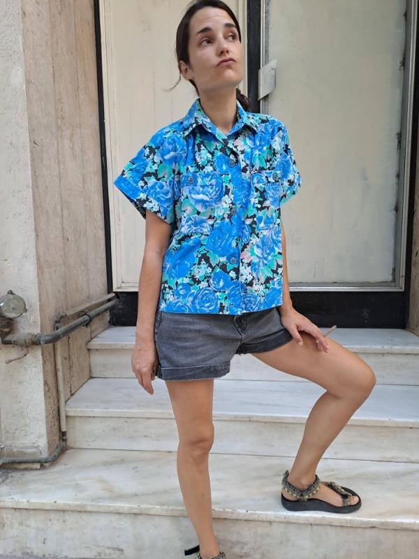vintage cotton ciel floral shirt - Image 2