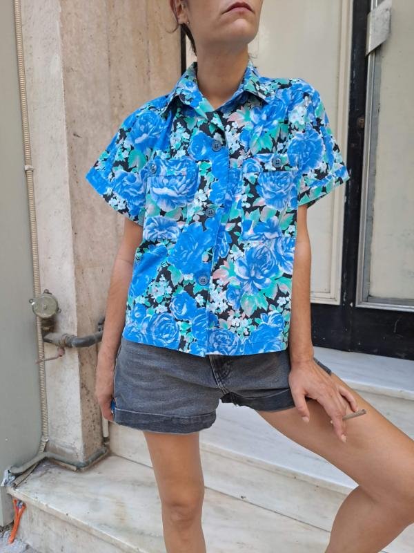 vintage cotton ciel floral shirt - Image 3
