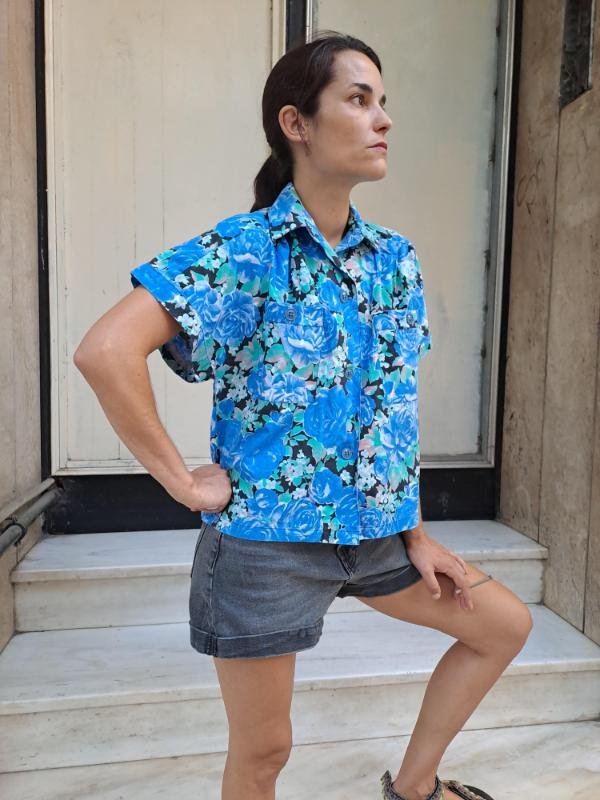 vintage cotton ciel floral shirt - Image 4