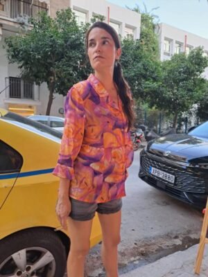 vintage sheer patterned shirt