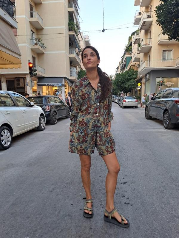 vintage sheer patterned shirt - Image 2