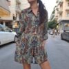 vintage sheer patterned shirt