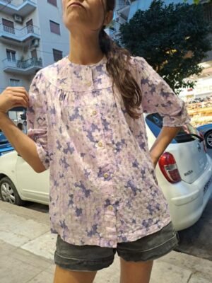 vintage floral lilac & pink shirt