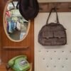 vintage leather brown hand bag