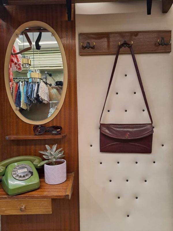 vintage leather burgundy envelope/shoulder bag - Image 5