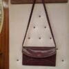 vintage leather burgundy envelope/shoulder bag
