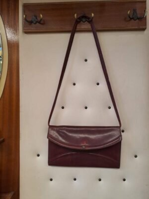 vintage leather burgundy envelope/shoulder bag