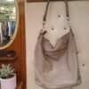 vintage leather nude shoulder bag