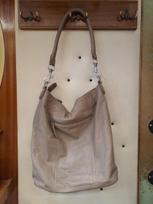 vintage leather nude shoulder bag - Image 2