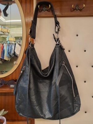 Alternative view of vintage leather black cross over/shoulder  bag