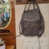 vintage leather brown back pack