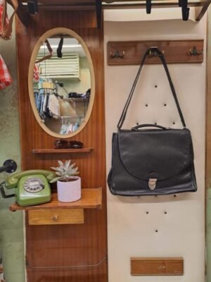 vintage leather black briefcase bag