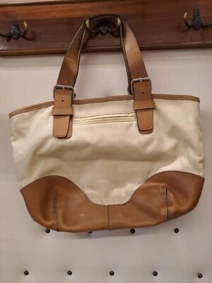 Alternative view of vintage Bogner hand bag with leather details