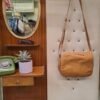 vintage leather tan cross over/shoulder bag