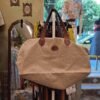 vintage canvas beige travel bag