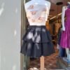 vintage black mini frilled skirt