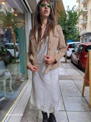 Alternative view of vintage belted beige suede jacket/blazer