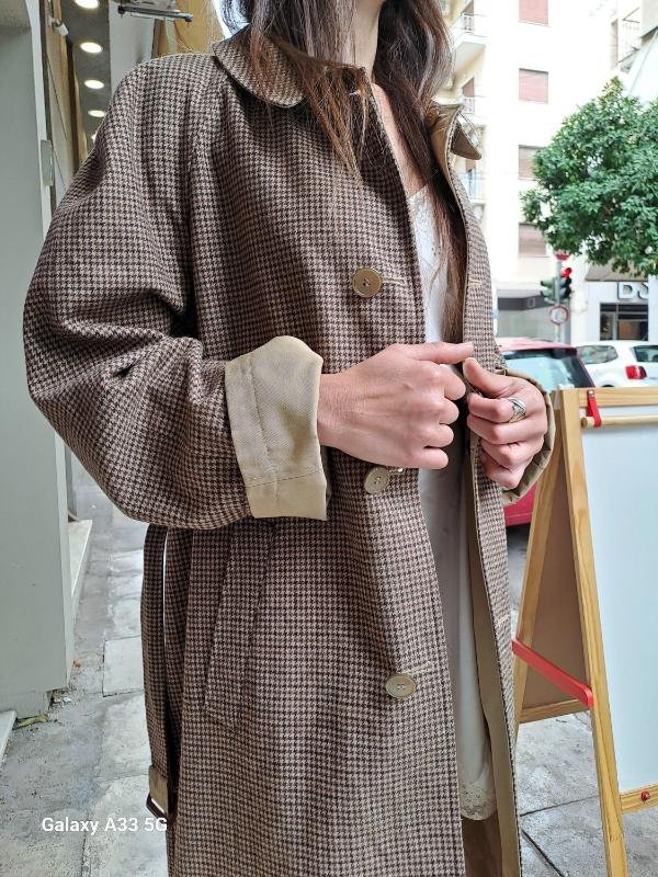 vintage double face gabardine/wool coat - Image 3