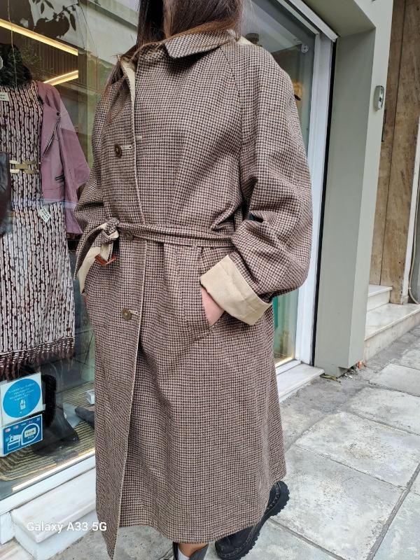 vintage double face gabardine/wool coat - Image 7