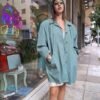 vintage sage color trenchcoat