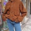 vintage cinnamon suede bomber jacket