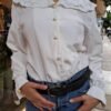 vintage white shirt with embroided collar